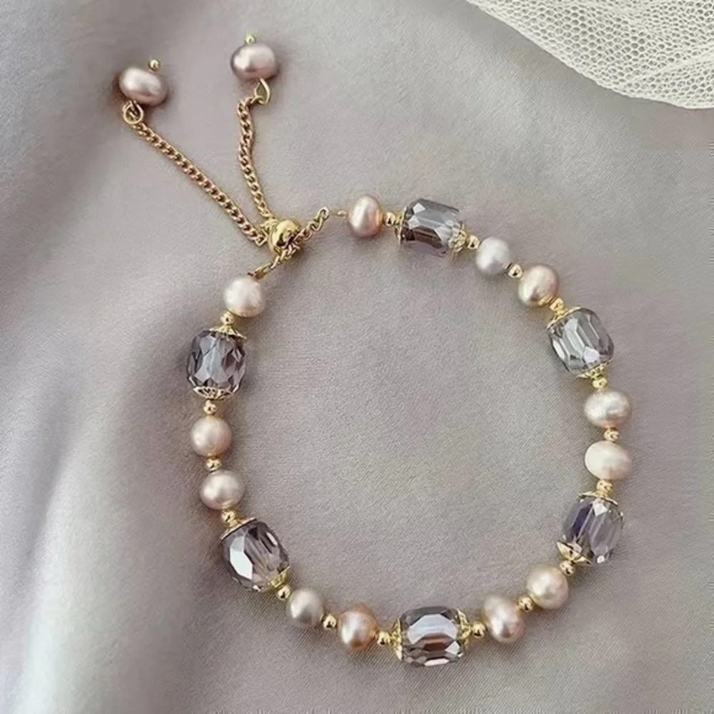 Pearl Simulant Adjustable Bolo Bracelet